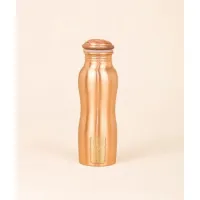 Медная бутылка для воды с логотипом, 300 мл, Иша Лайф; Copper Water Bottle with Logo (Type 2), 300 ml, Isha Life